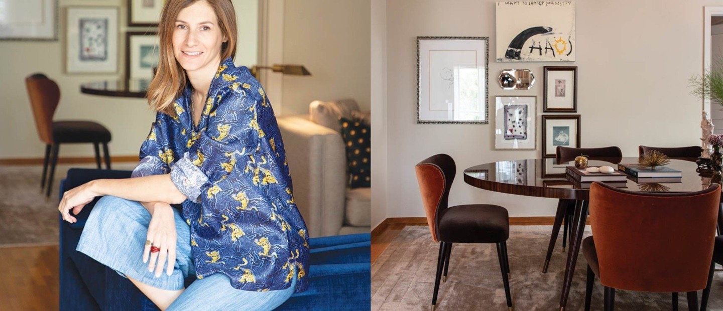H interior designer Eλεάνα Καραγεωργίου μας υποδέχεται στο σπίτι της