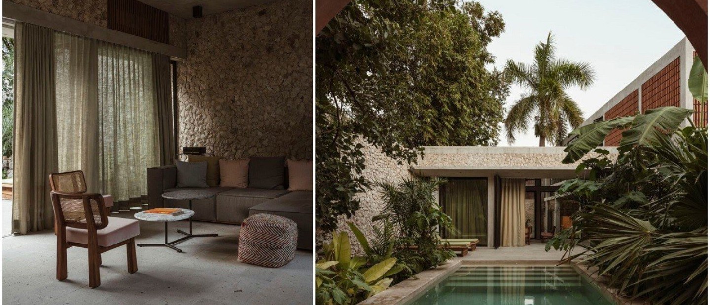 Μια πέτρινη κατοικία στο Μεξικό απογειώνει την eclectic διακόσμηση