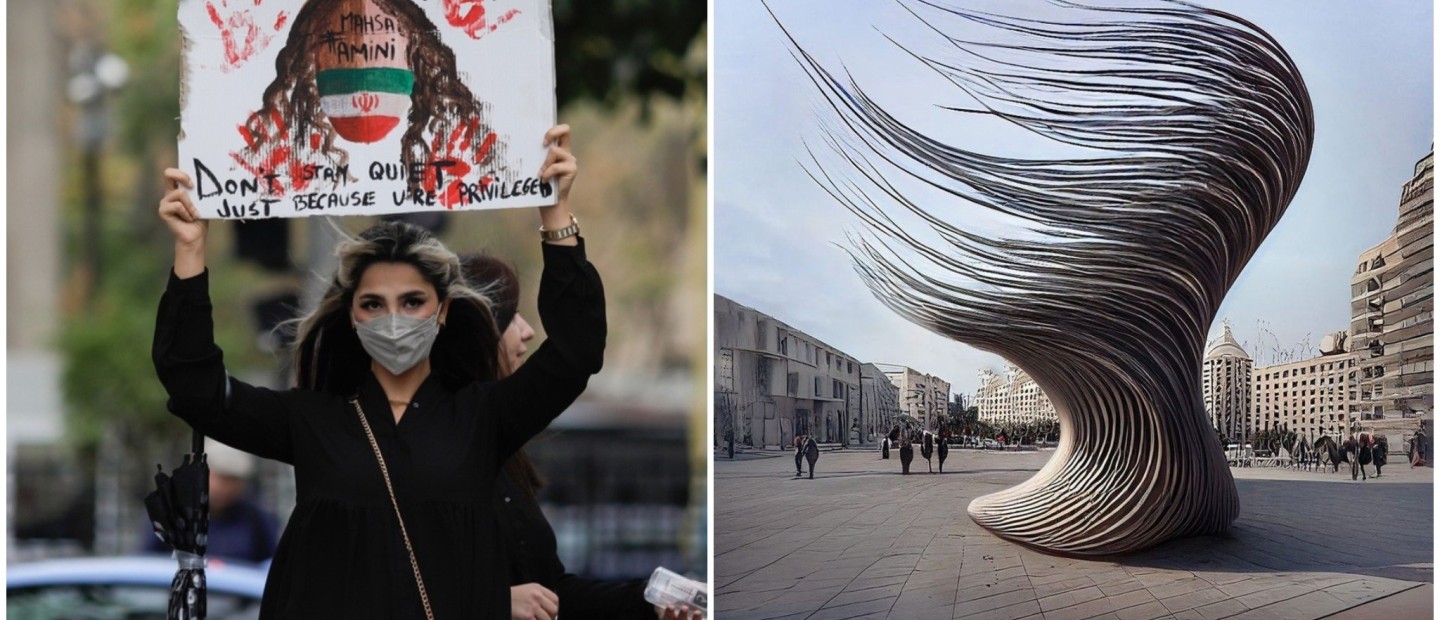 Flowing Free: Το γλυπτό που τιμά τους αγώνες των Ιρανών γυναικών
