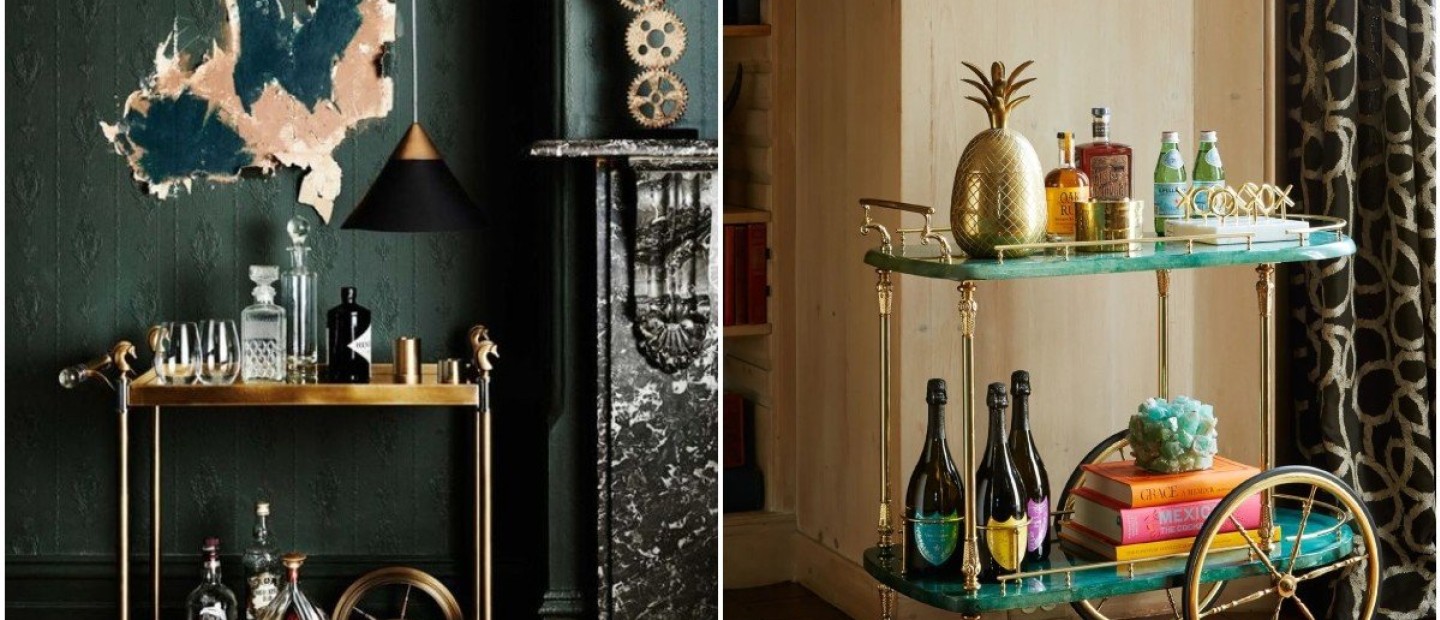 A stylish display: 5 διαφορετικά bar carts set-ups εγγυώνται το πιο εορταστικό soiree