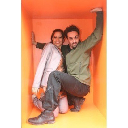 Inside a box 