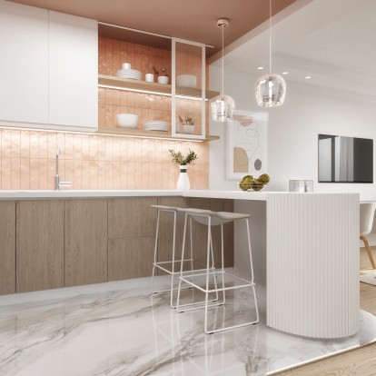 Ένα κομψό διαμέρισμα στο κέντρο της Θεσσαλονίκης σε γήινες αποχρώσεις