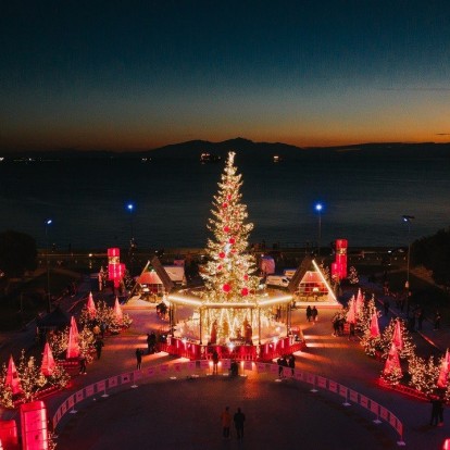 Η Θεσσαλονίκη «φοράει» τα γιορτινά της: Αποκλειστικές φωτογραφίες από τη φωταγώγηση του δέντρου στην Αριστοτέλους