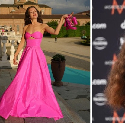 Eurovision 2022: Η Amanda Georgiadis κλέβει τις εντυπώσεις χάρη στην glamorous υπογραφή της Celia Kritharioti