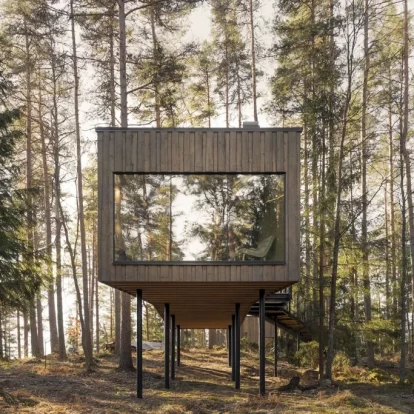 Περιηγηθείτε στο minimal Trakt Forest Hotel της νότιας Σουηδίας